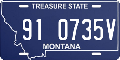 MT license plate 910735V