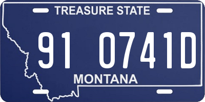 MT license plate 910741D