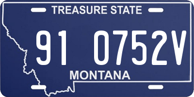 MT license plate 910752V