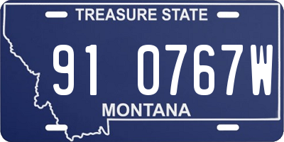 MT license plate 910767W