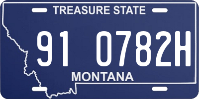 MT license plate 910782H