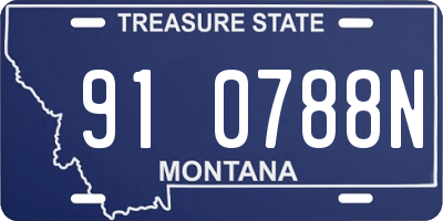 MT license plate 910788N