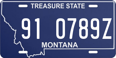 MT license plate 910789Z