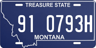 MT license plate 910793H