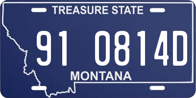 MT license plate 910814D