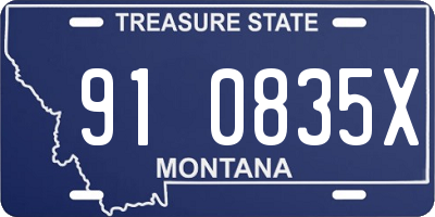 MT license plate 910835X