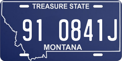 MT license plate 910841J