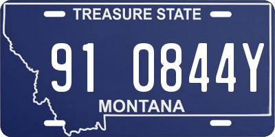 MT license plate 910844Y