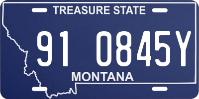 MT license plate 910845Y