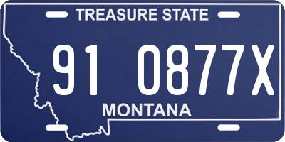MT license plate 910877X
