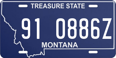 MT license plate 910886Z