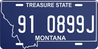 MT license plate 910899J