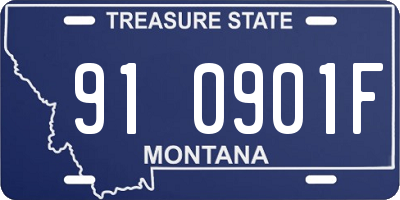 MT license plate 910901F