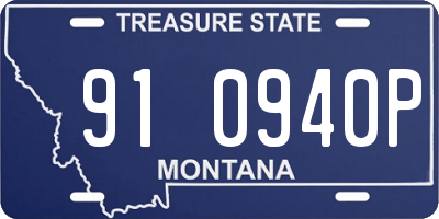 MT license plate 910940P