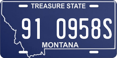 MT license plate 910958S