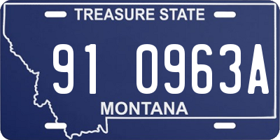 MT license plate 910963A