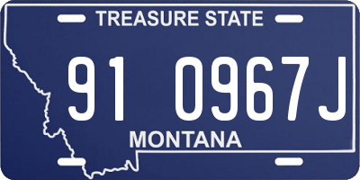 MT license plate 910967J