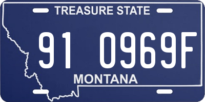 MT license plate 910969F