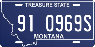 MT license plate 910969S