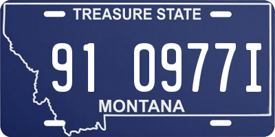 MT license plate 910977I