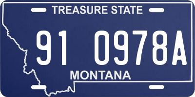 MT license plate 910978A
