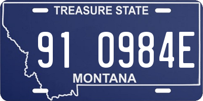 MT license plate 910984E