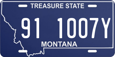 MT license plate 911007Y