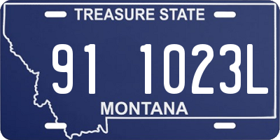 MT license plate 911023L