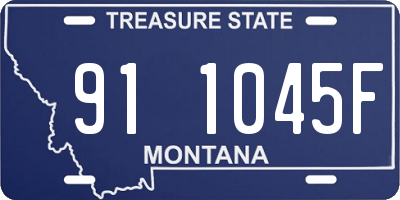 MT license plate 911045F