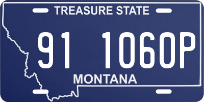 MT license plate 911060P