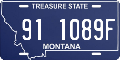 MT license plate 911089F