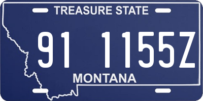 MT license plate 911155Z
