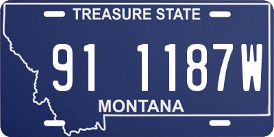 MT license plate 911187W