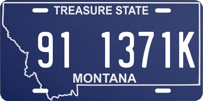 MT license plate 911371K