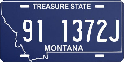 MT license plate 911372J