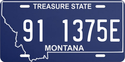 MT license plate 911375E