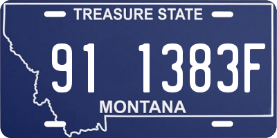 MT license plate 911383F