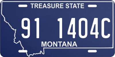 MT license plate 911404C