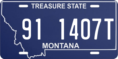 MT license plate 911407T