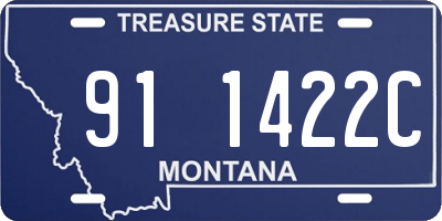 MT license plate 911422C