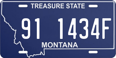 MT license plate 911434F