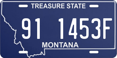 MT license plate 911453F