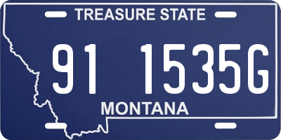 MT license plate 911535G