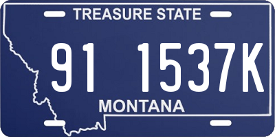 MT license plate 911537K