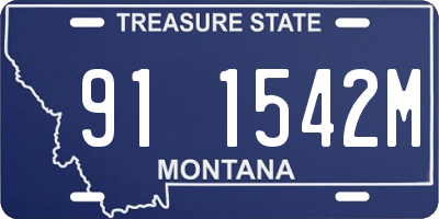 MT license plate 911542M