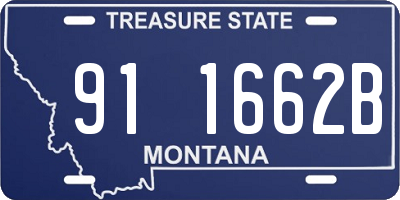 MT license plate 911662B