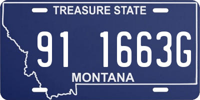 MT license plate 911663G