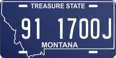 MT license plate 911700J