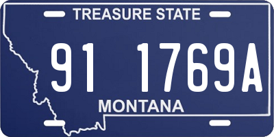 MT license plate 911769A