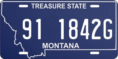 MT license plate 911842G